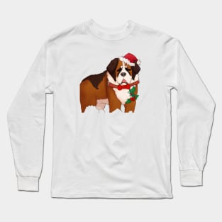 Cute St. Bernard Drawing Long Sleeve T-Shirt